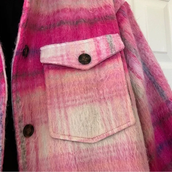 Forever 21 Pink Plaid Jacket - Picture 4 of 5